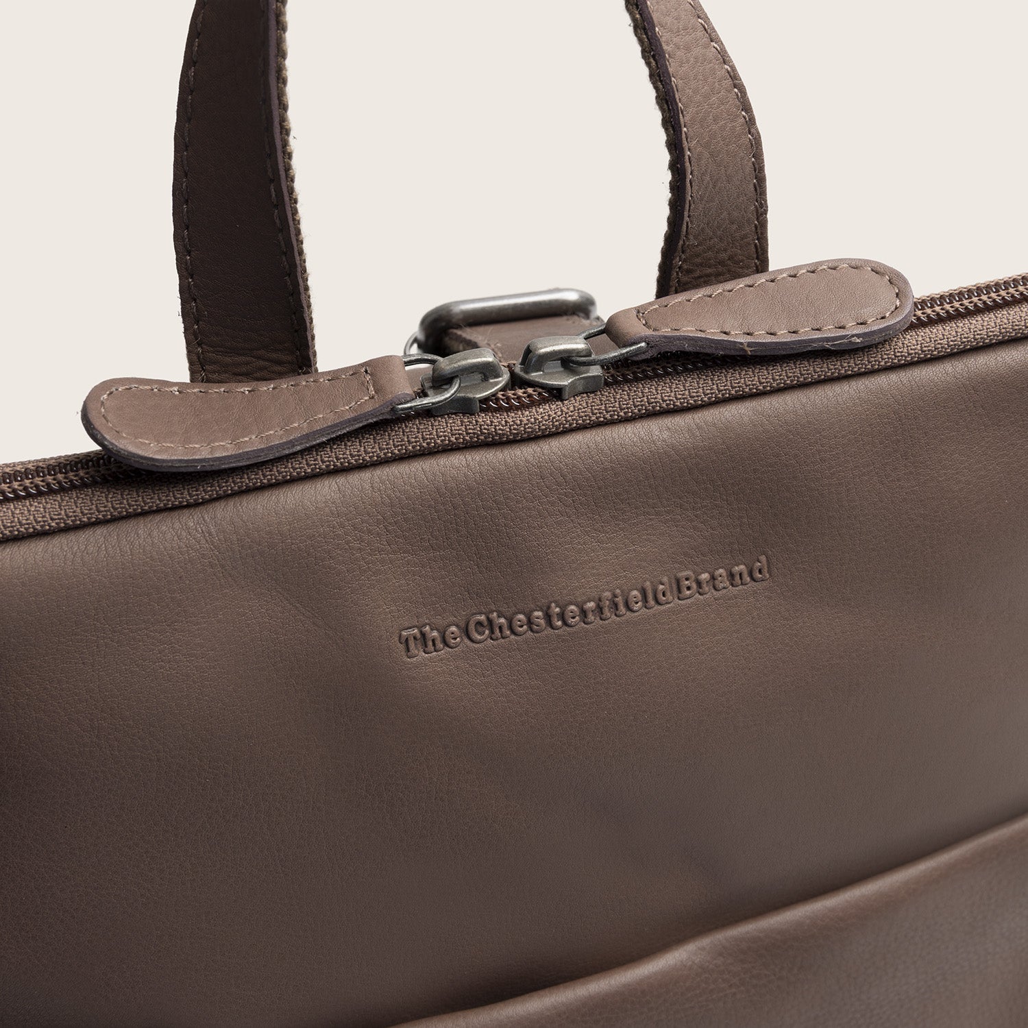 Leather Backpack Dark Taupe Ilara