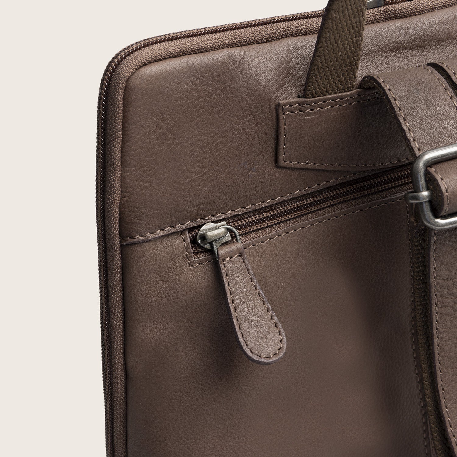 Leather Backpack Dark Taupe Ilara