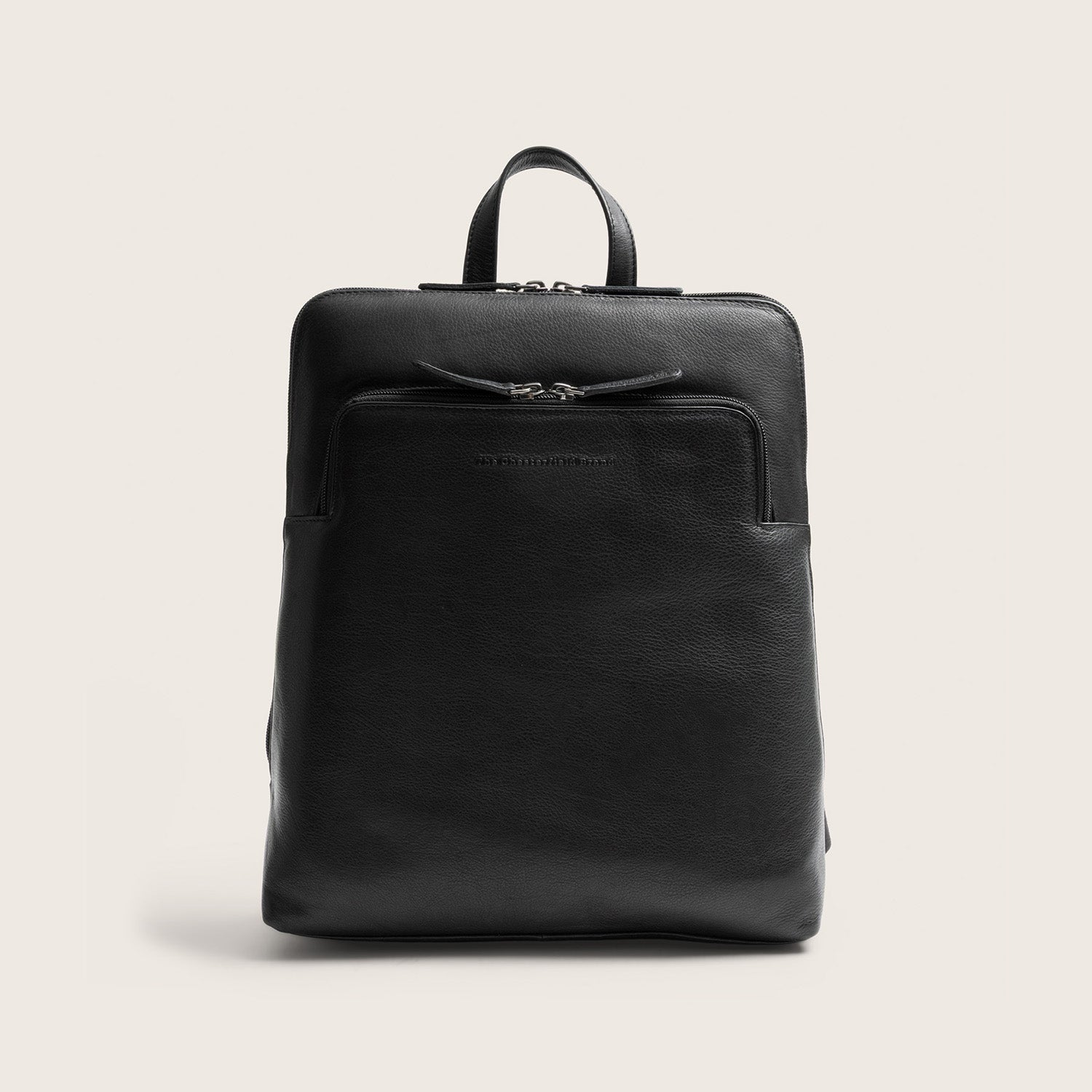 Leather Laptop Backpack Black Rosverra