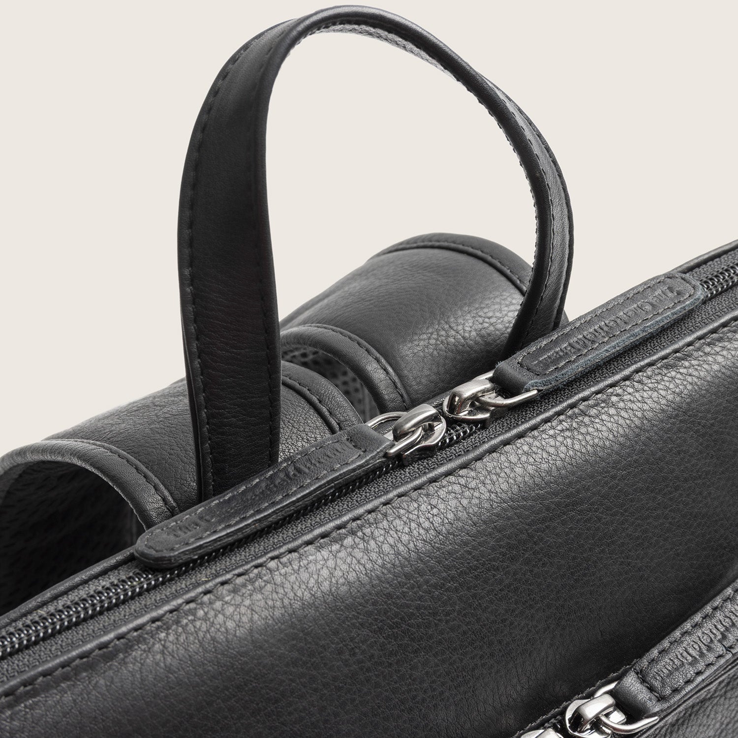 Leather Laptop Backpack Black Rosverra