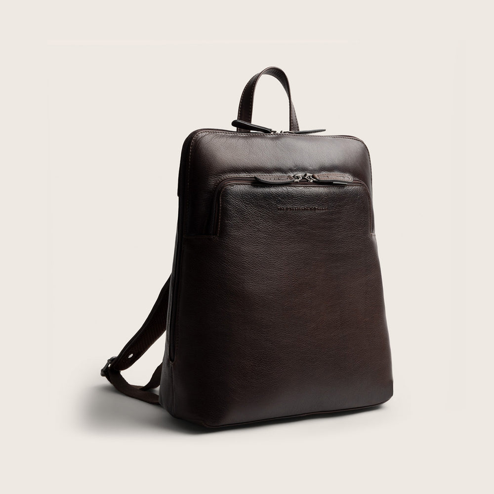 Leder Laptoprucksack Braun Rosverra