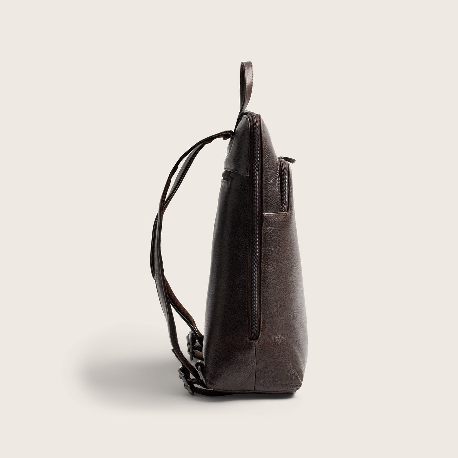 Leather Laptop Backpack Brown Rosverra