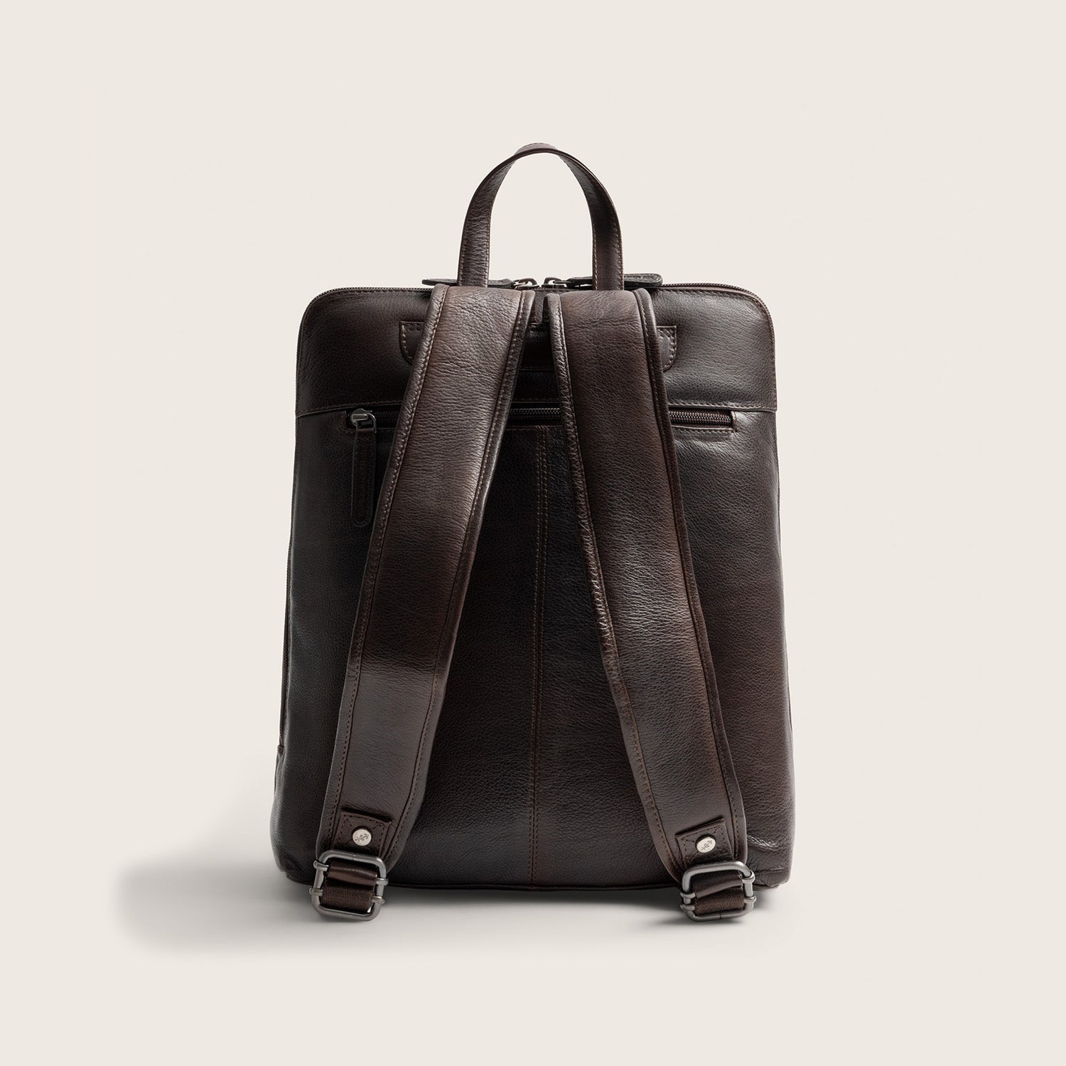 Leather Laptop Backpack Brown Rosverra