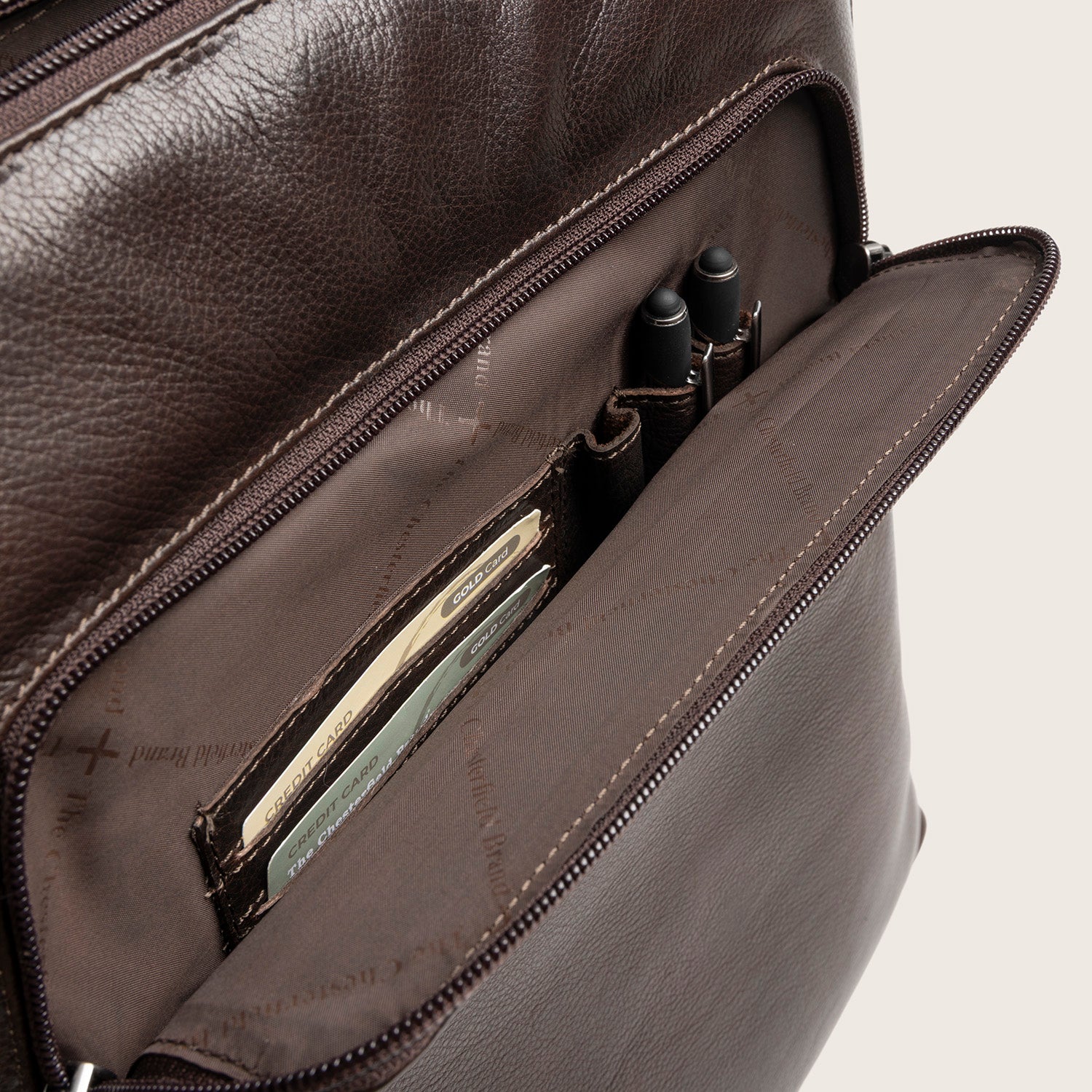 Leather Laptop Backpack Brown Rosverra