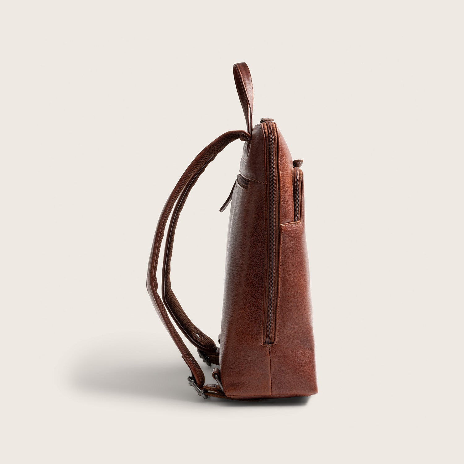 Leather Laptop Backpack Cognac Rosverra