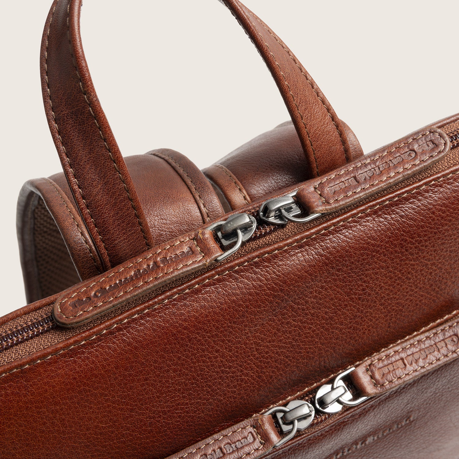 Leather Laptop Backpack Cognac Rosverra