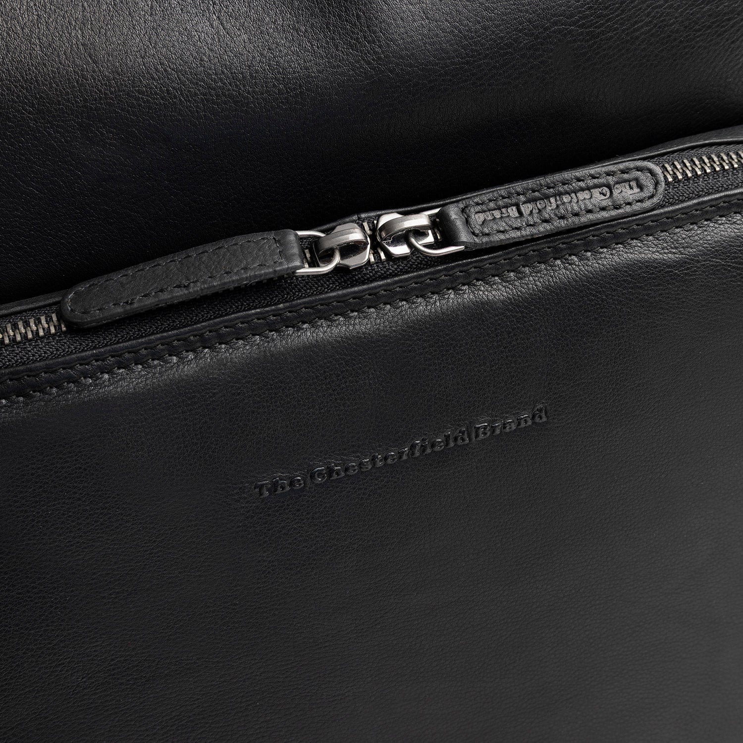 Leder Laptoprucksack Schwarz Marvello