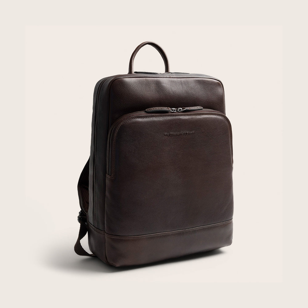 Leder Laptoprucksack Braun Marvello