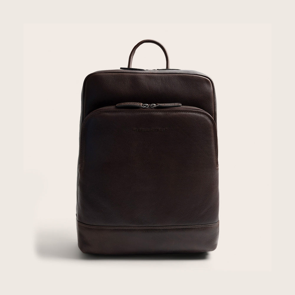 Leder Laptoprucksack Braun Marvello