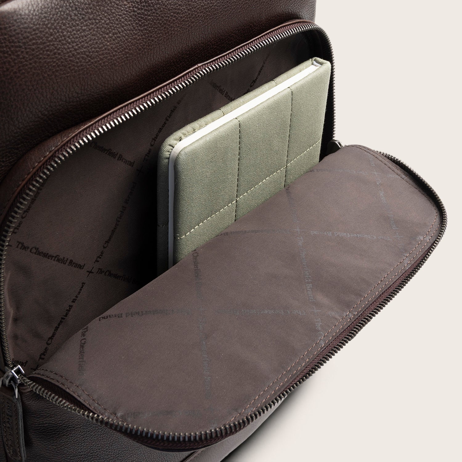 Leder Laptoprucksack Braun Marvello