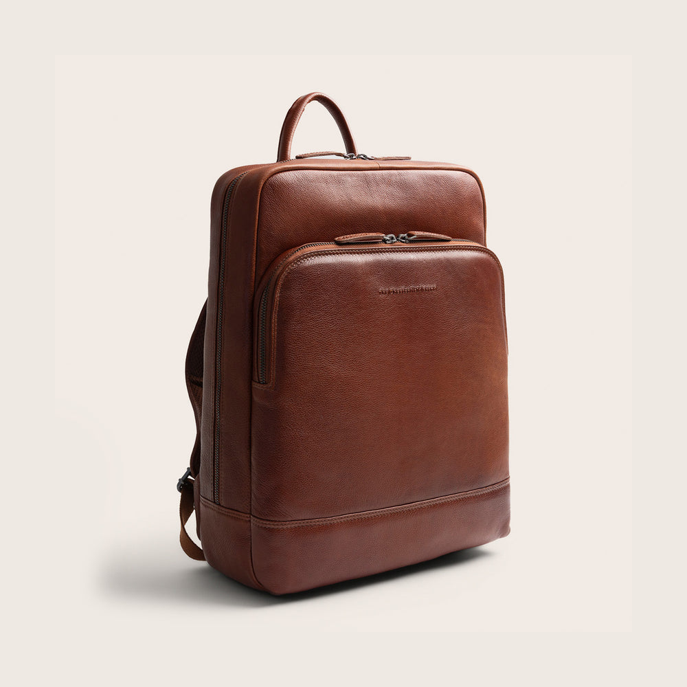 Leder Laptoprucksack Cognac Marvello