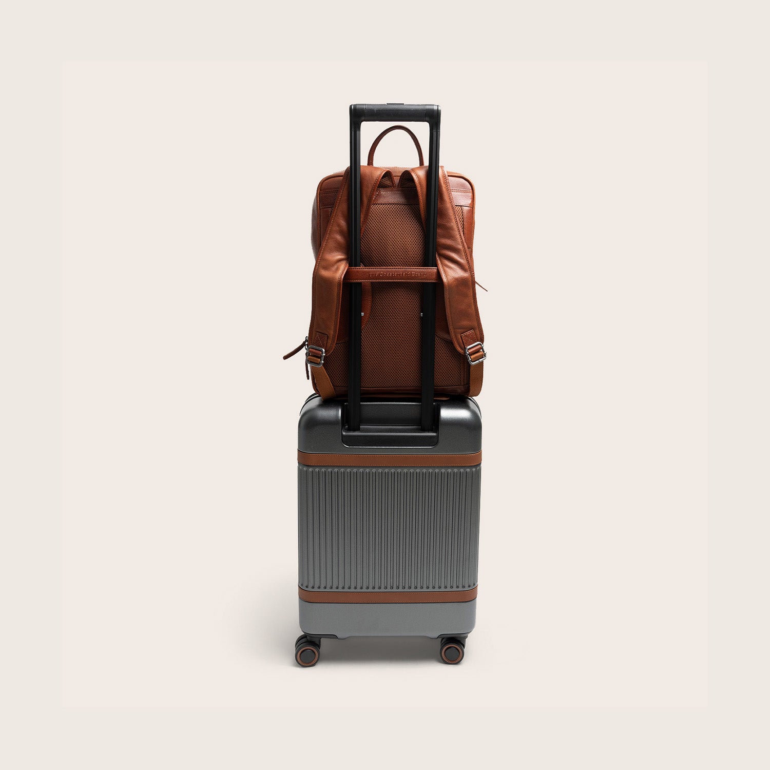 Leder Laptoprucksack Cognac Marvello