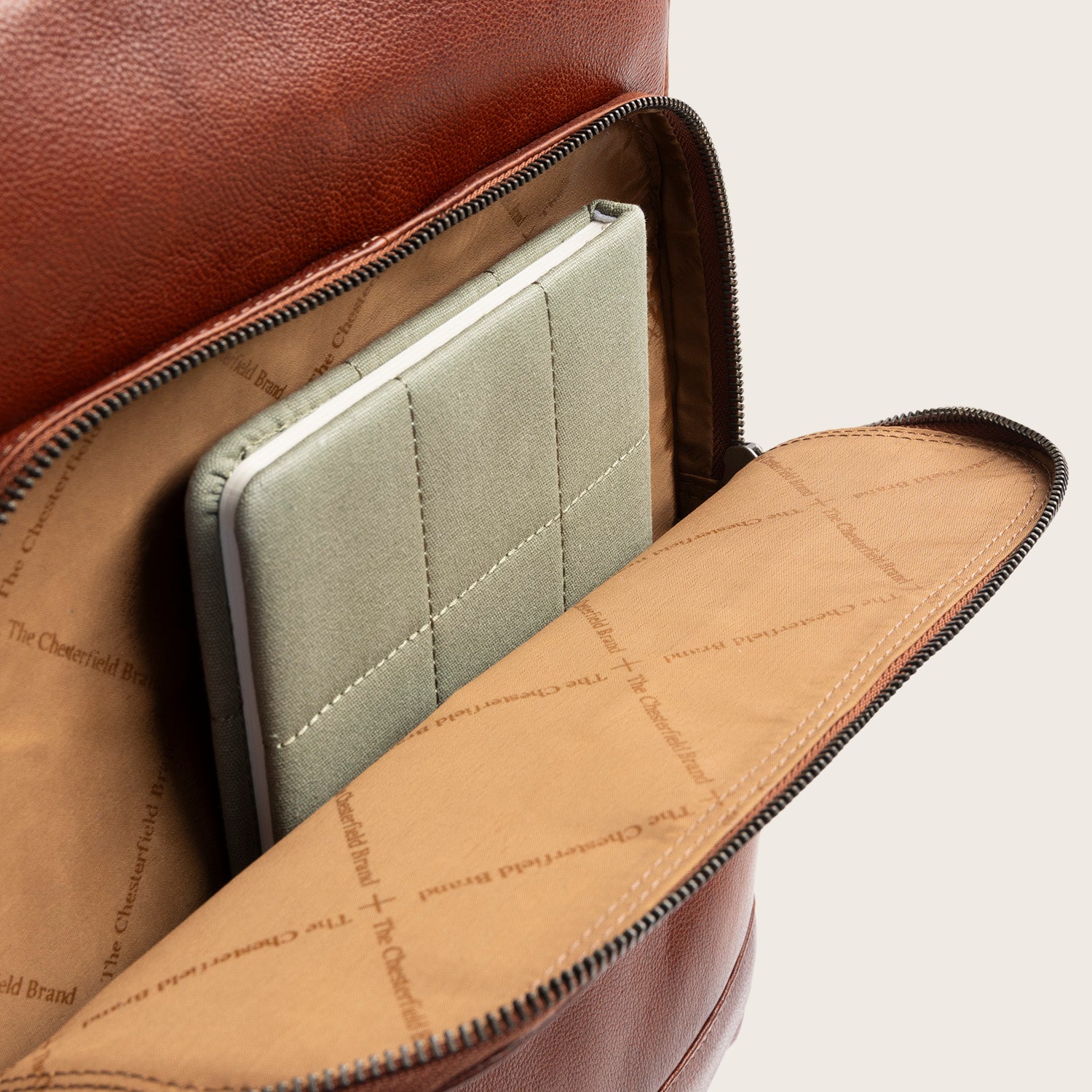Leder Laptoprucksack Cognac Marvello