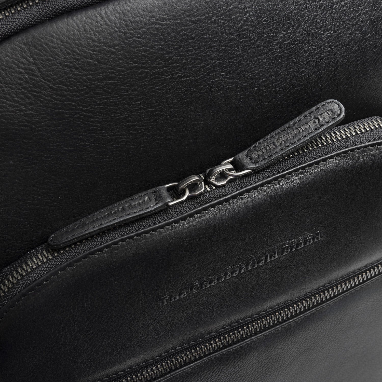 Leder Laptoprucksack Schwarz Serenzo
