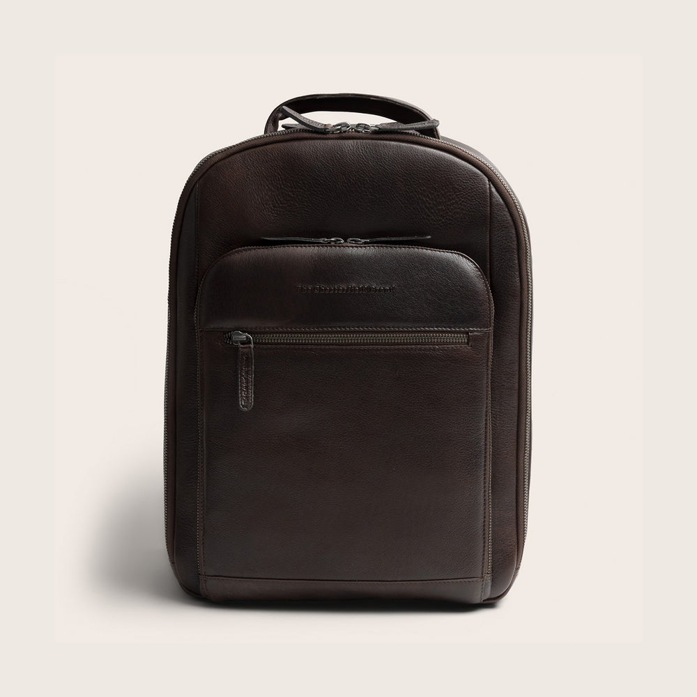 Leder Laptoprucksack Braun Serenzo