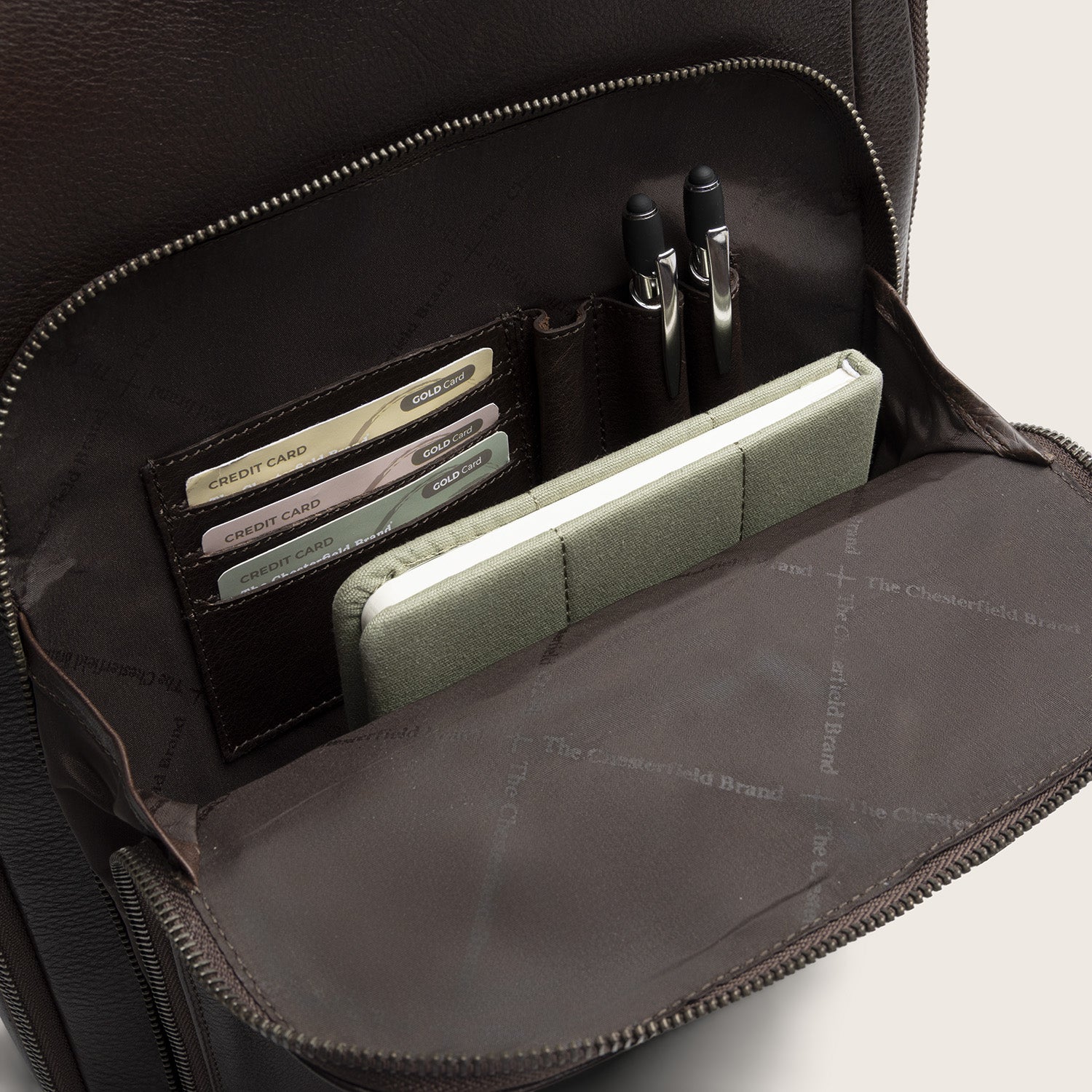 Leder Laptoprucksack Braun Serenzo