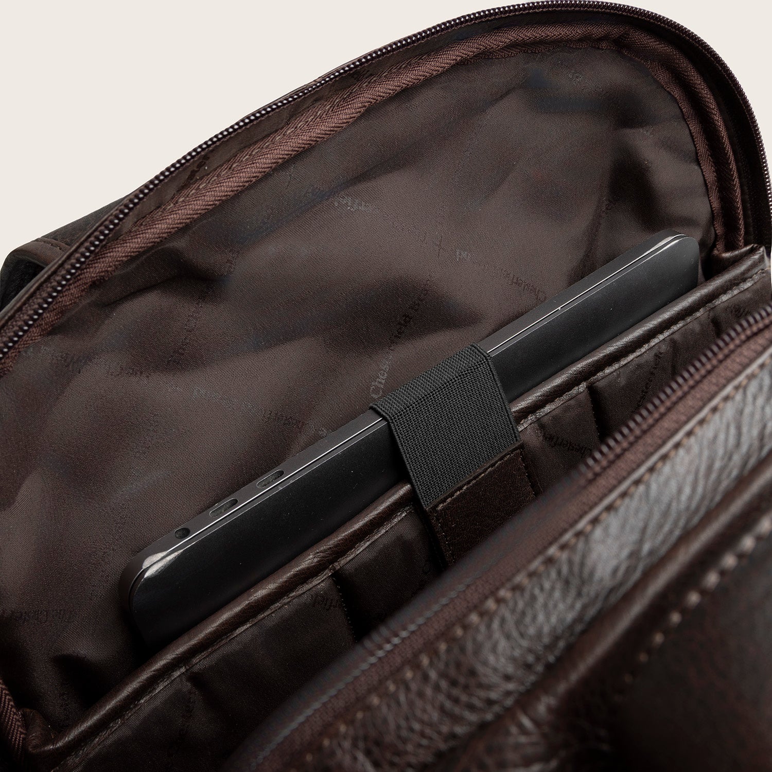 Leder Laptoprucksack Braun Serenzo