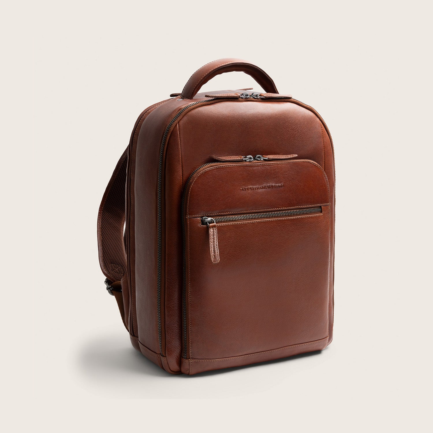 Leder Laptoprucksack Cognac Serenzo