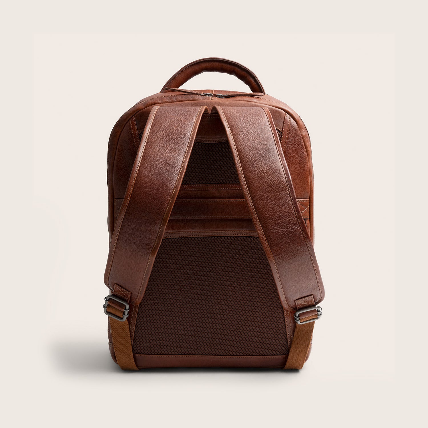 Leder Laptoprucksack Cognac Serenzo