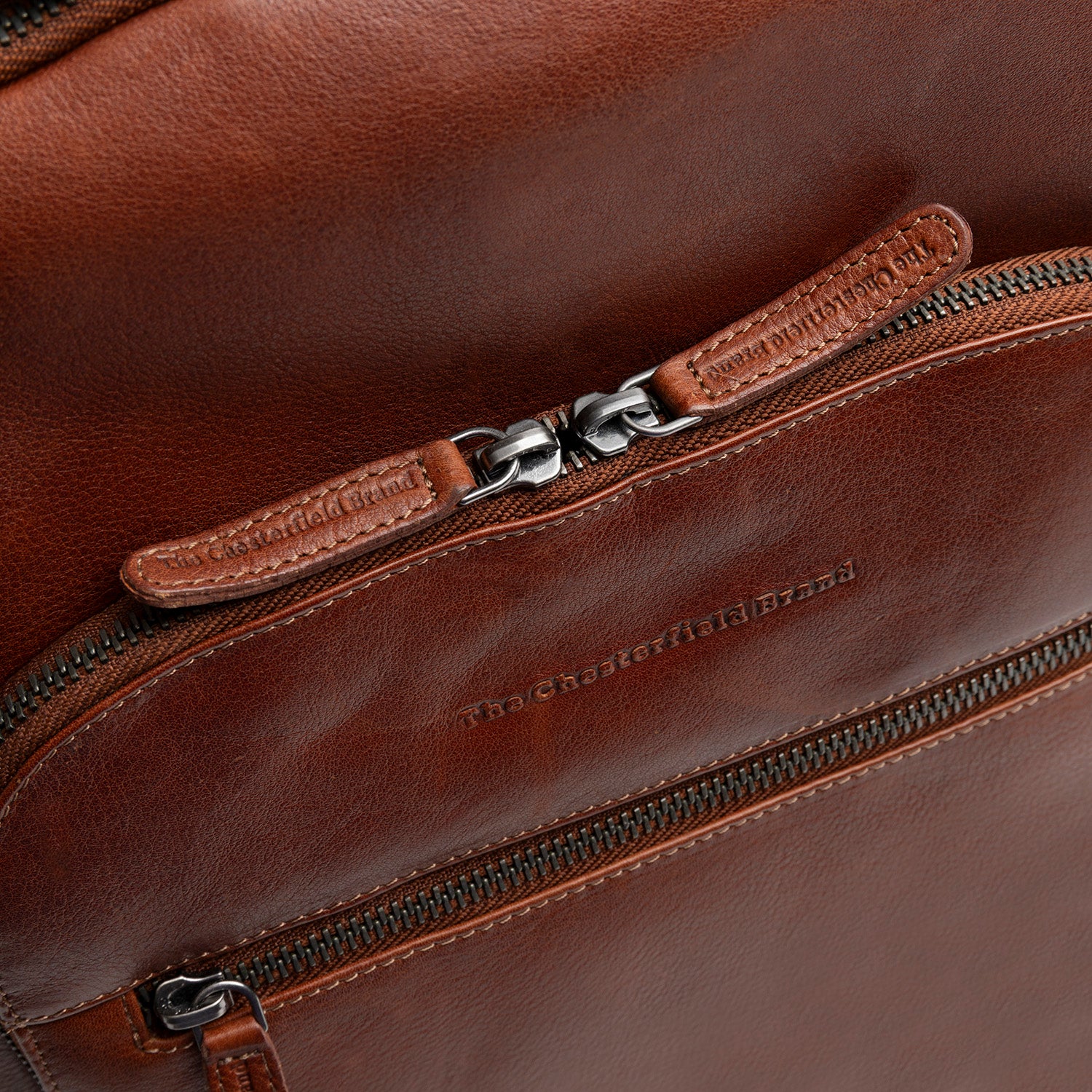 Leder Laptoprucksack Cognac Serenzo