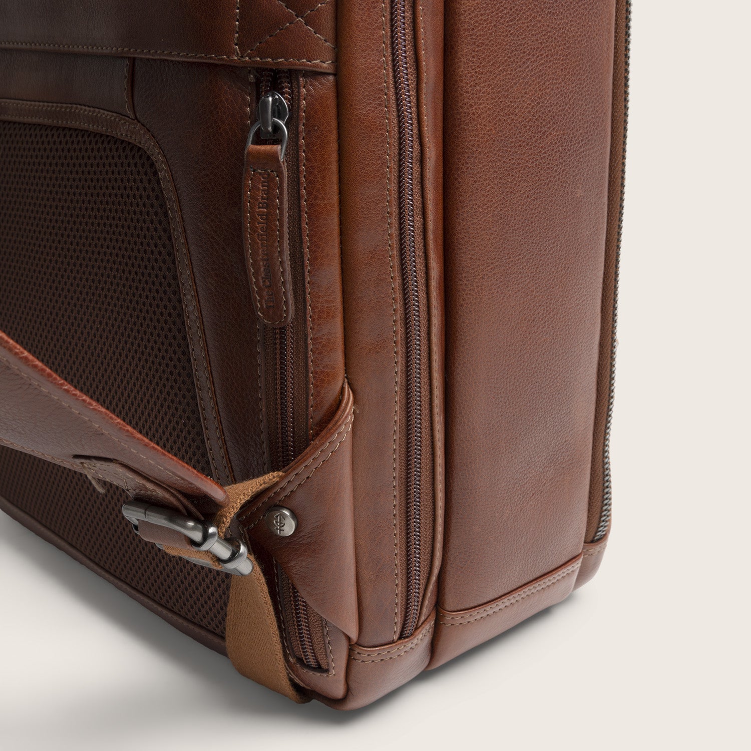 Leder Laptoprucksack Cognac Serenzo
