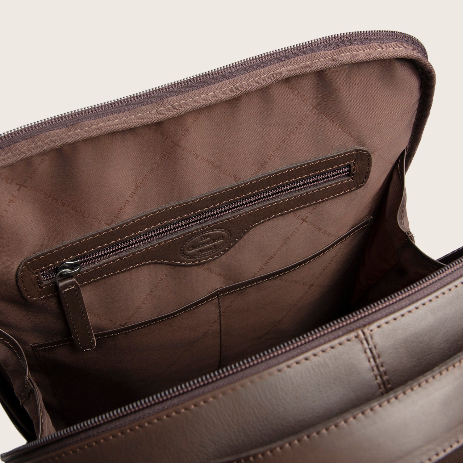 Leather Laptop Backpack Brown Quincy