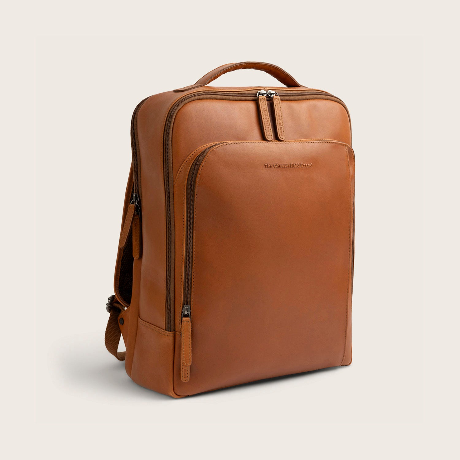 Leder Laptoprucksack Cognac Quincy