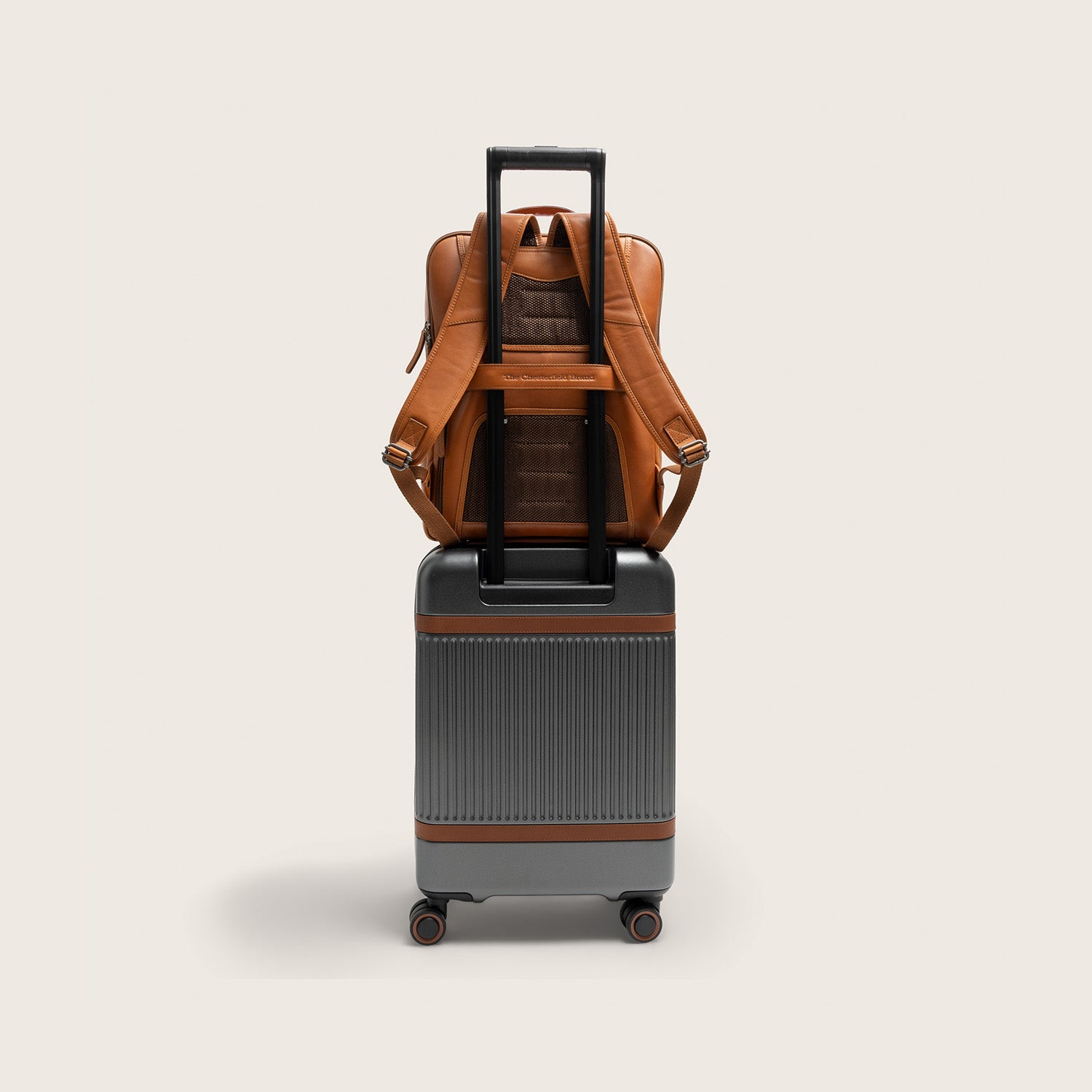 Leder Laptoprucksack Cognac Quincy