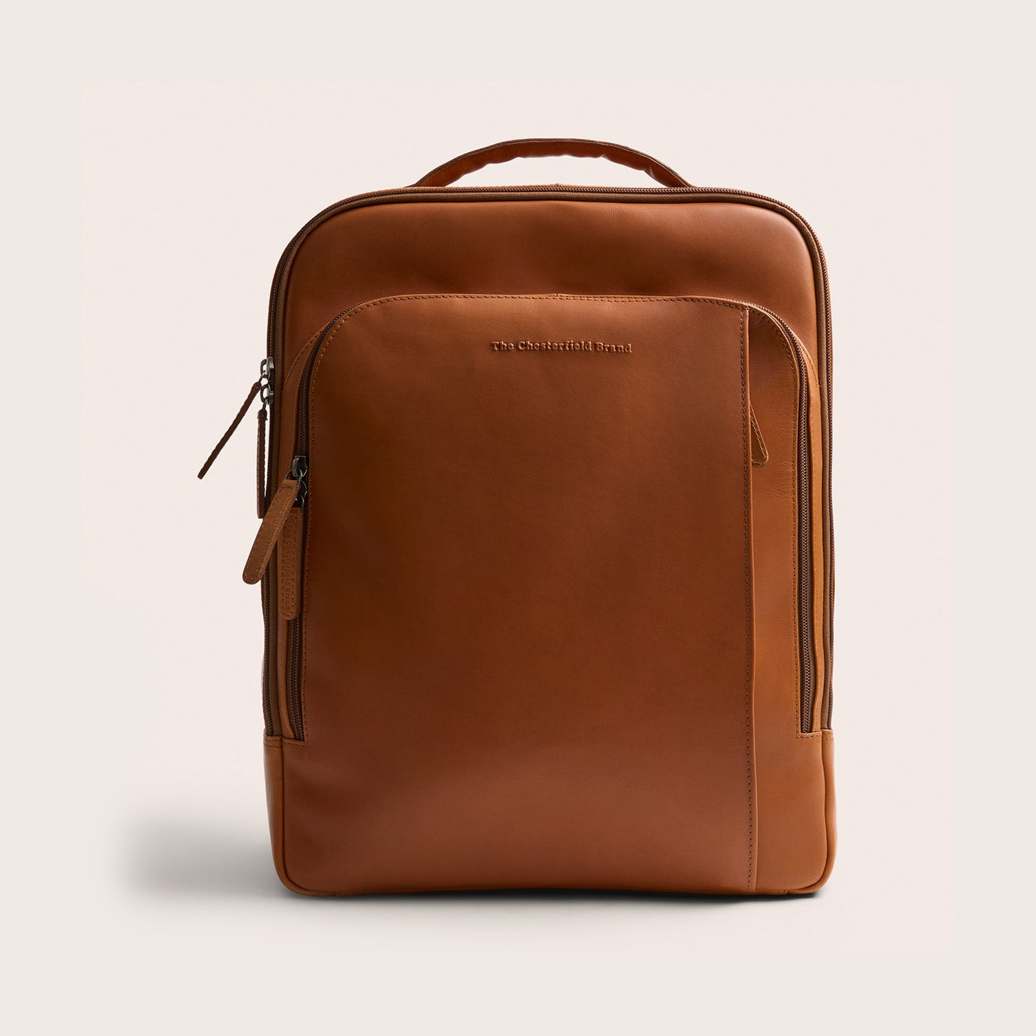 Leder Laptoprucksack Cognac Quincy