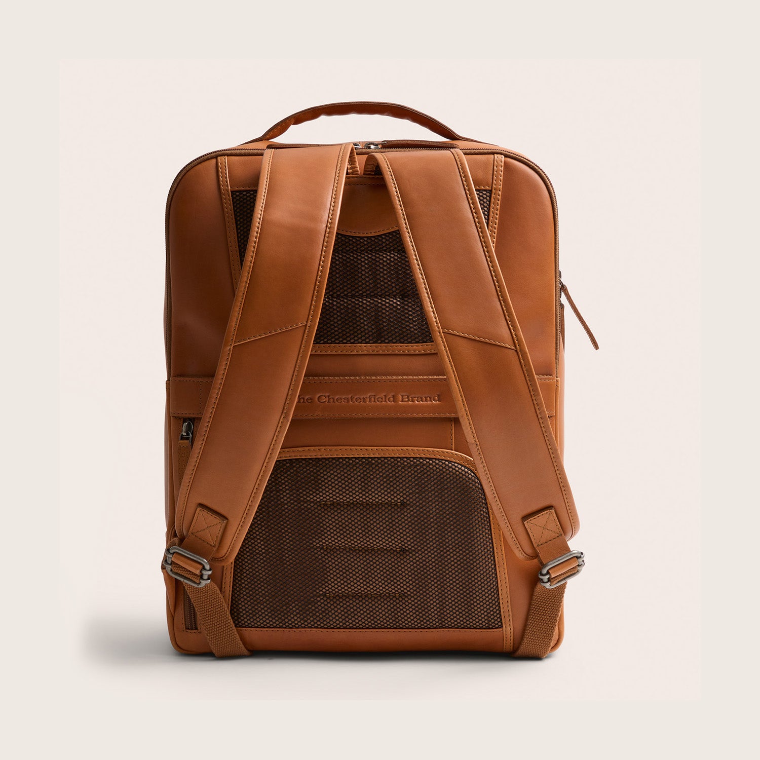 Leder Laptoprucksack Cognac Quincy