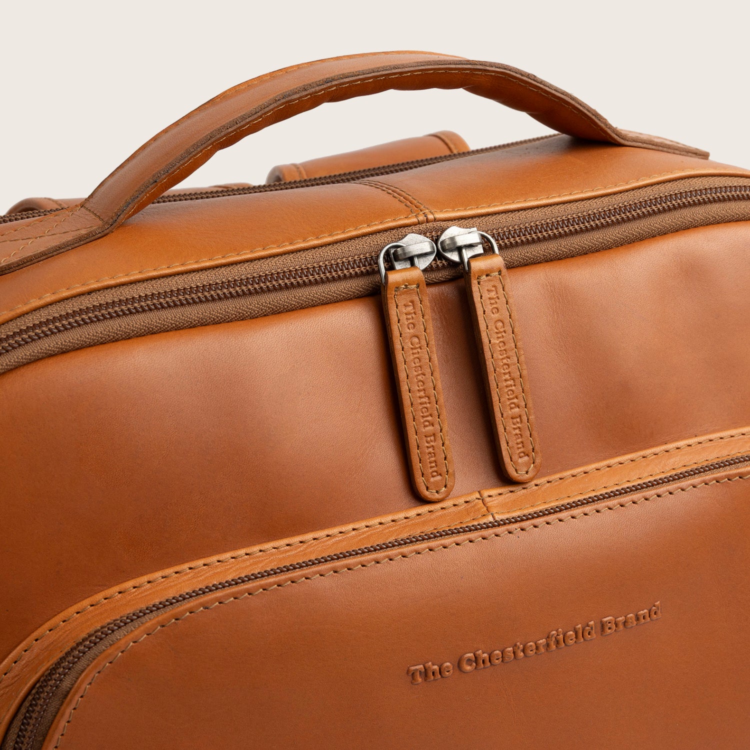 Leder Laptoprucksack Cognac Quincy