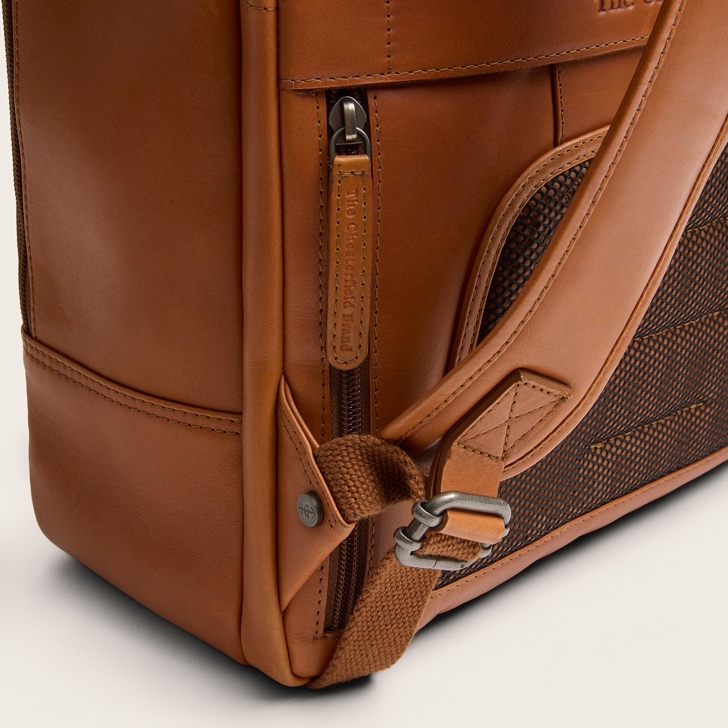 Leder Laptoprucksack Cognac Quincy
