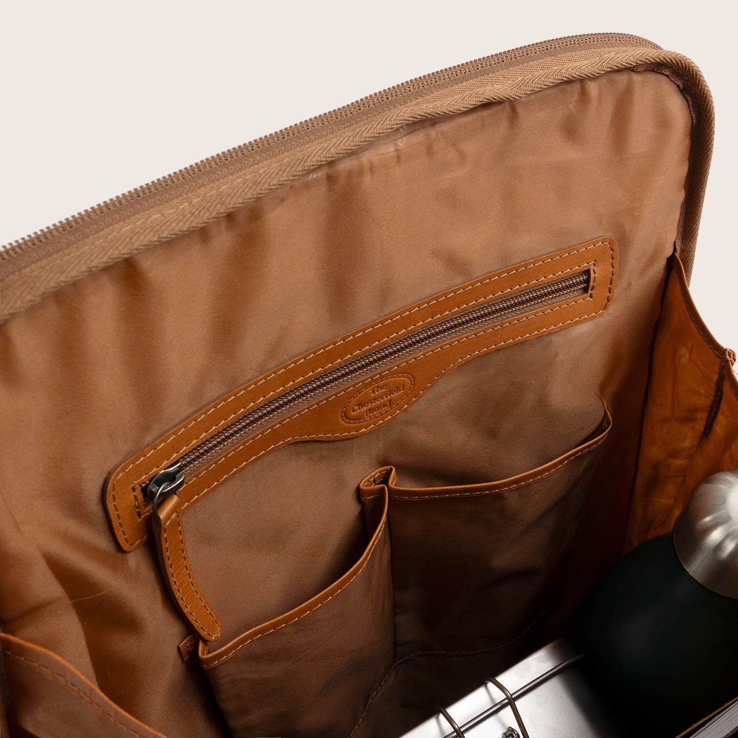 Leder Laptoprucksack Cognac Quincy