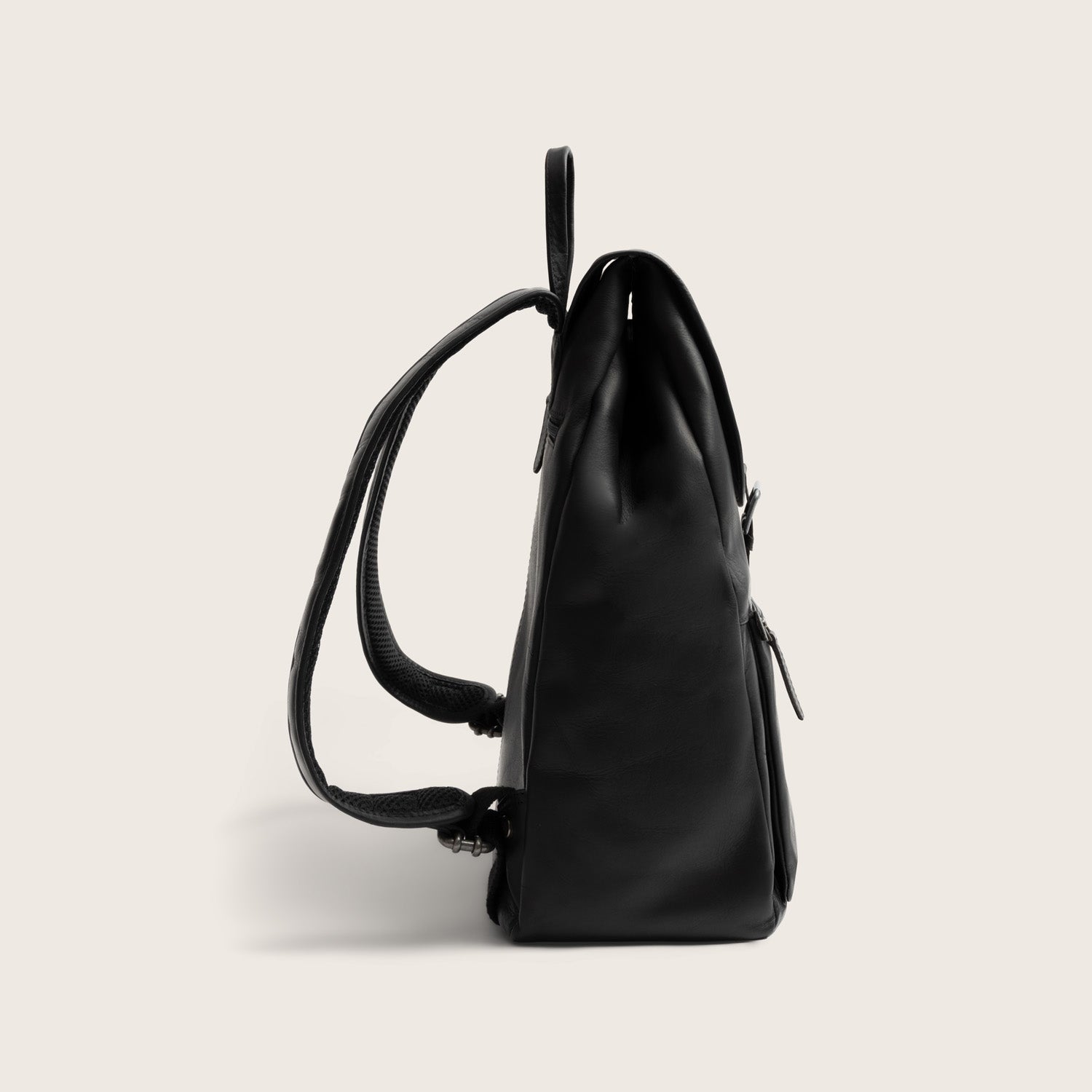 Leder Rucksack Schwarz Camden