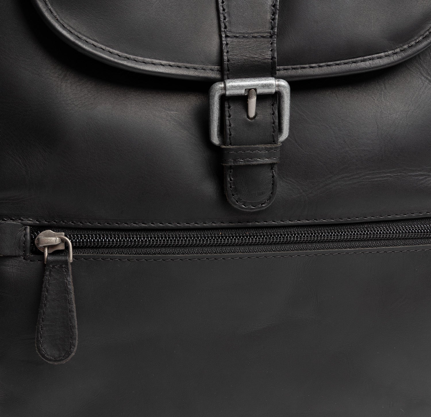 Leder Rucksack Schwarz Camden