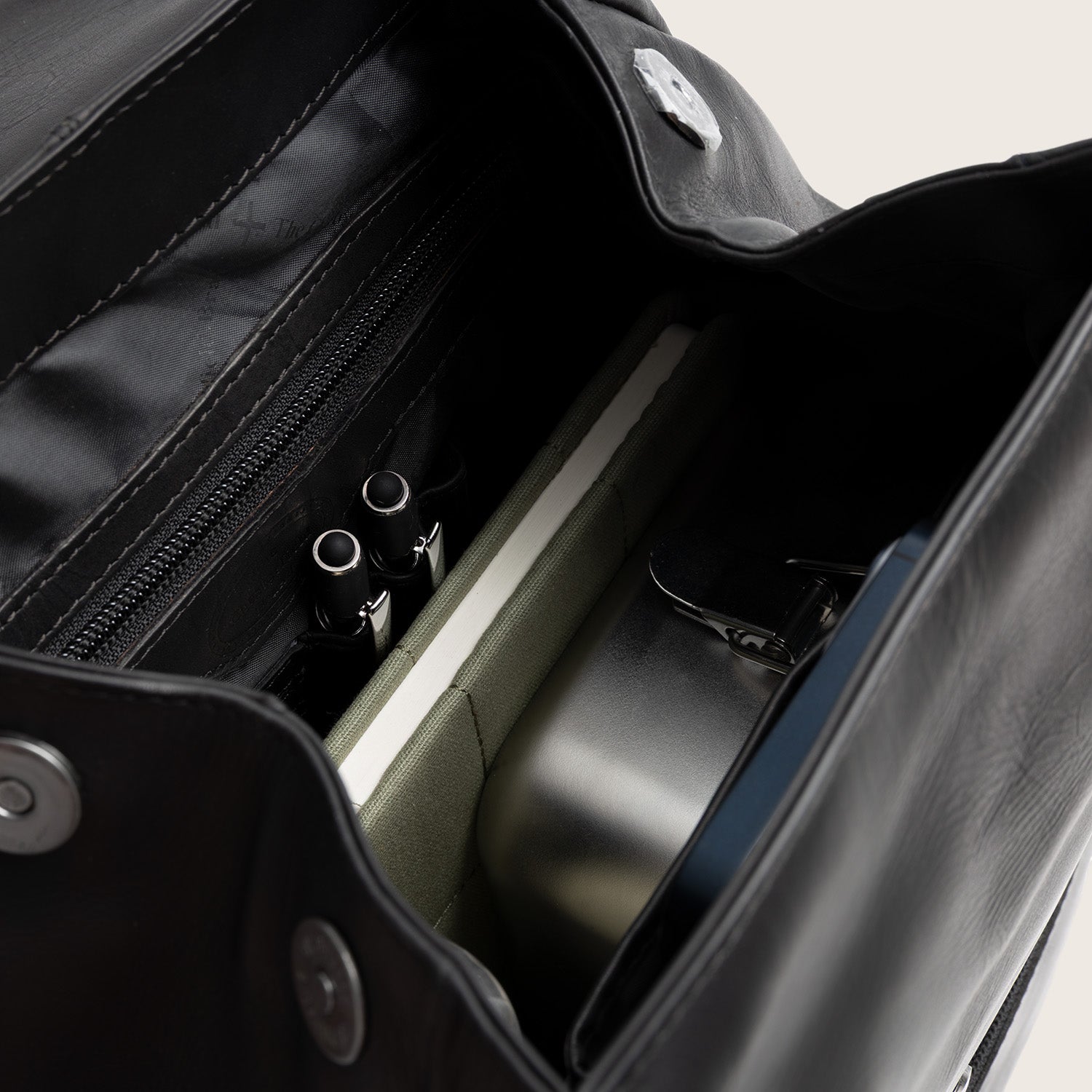 Leder Rucksack Schwarz Camden