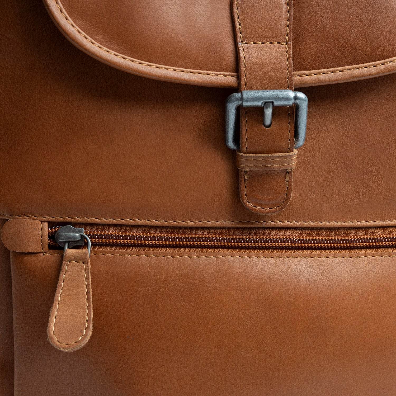 Leder Rucksack Cognac Camden