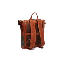 Leder Rucksack Stahl Grün Bornholm