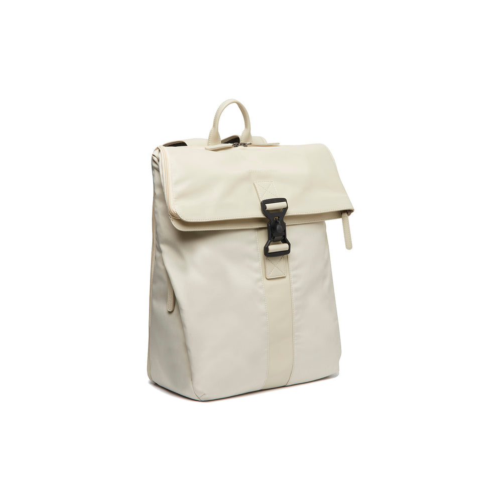 Leather Laptop Backpack Off White Trondheim
