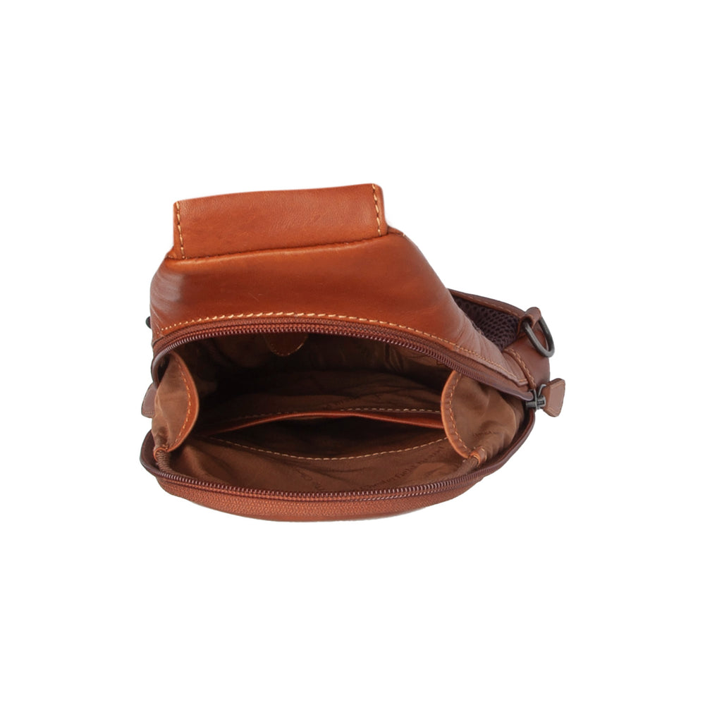 Leder Slingbag Cognac Bowey