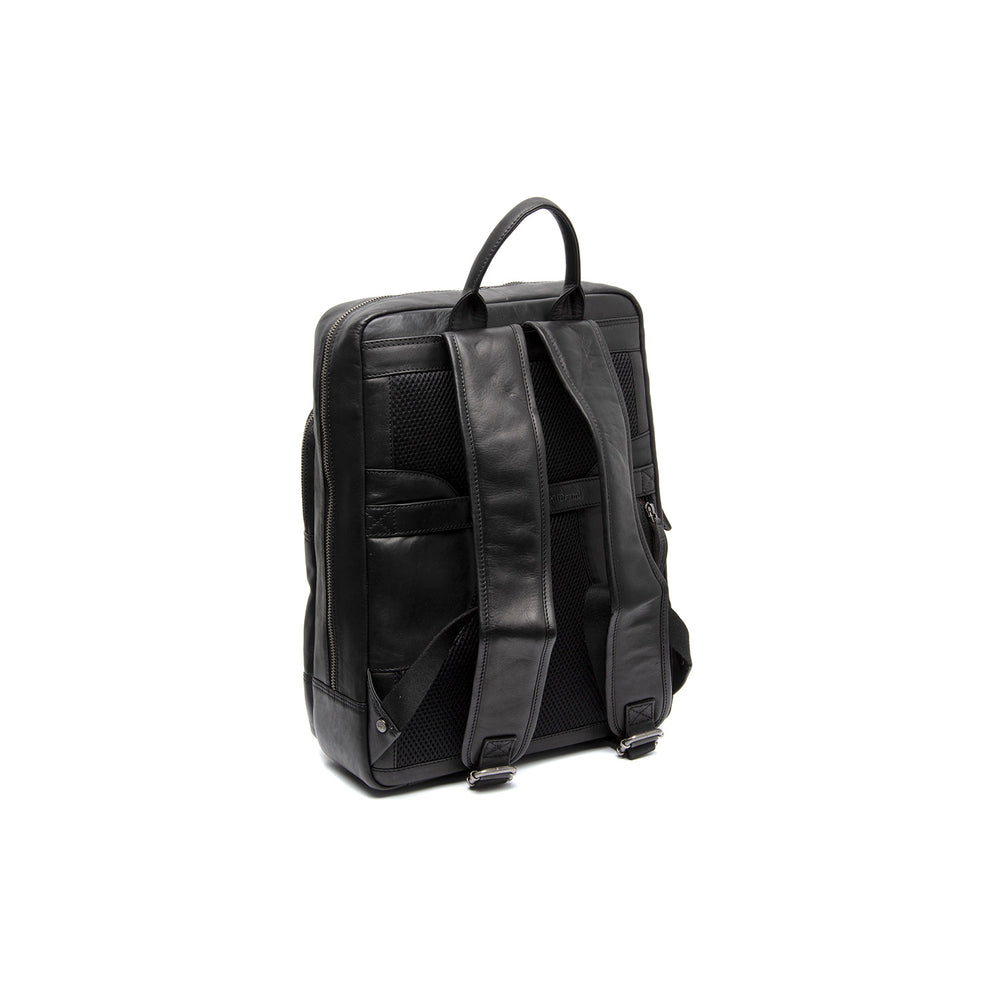 Leather Laptop Backpack Black Nicola
