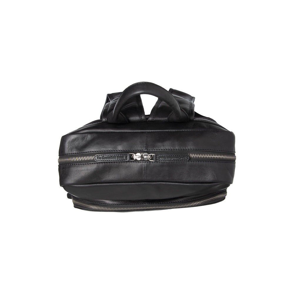 Leather Laptop Backpack Black Nicola