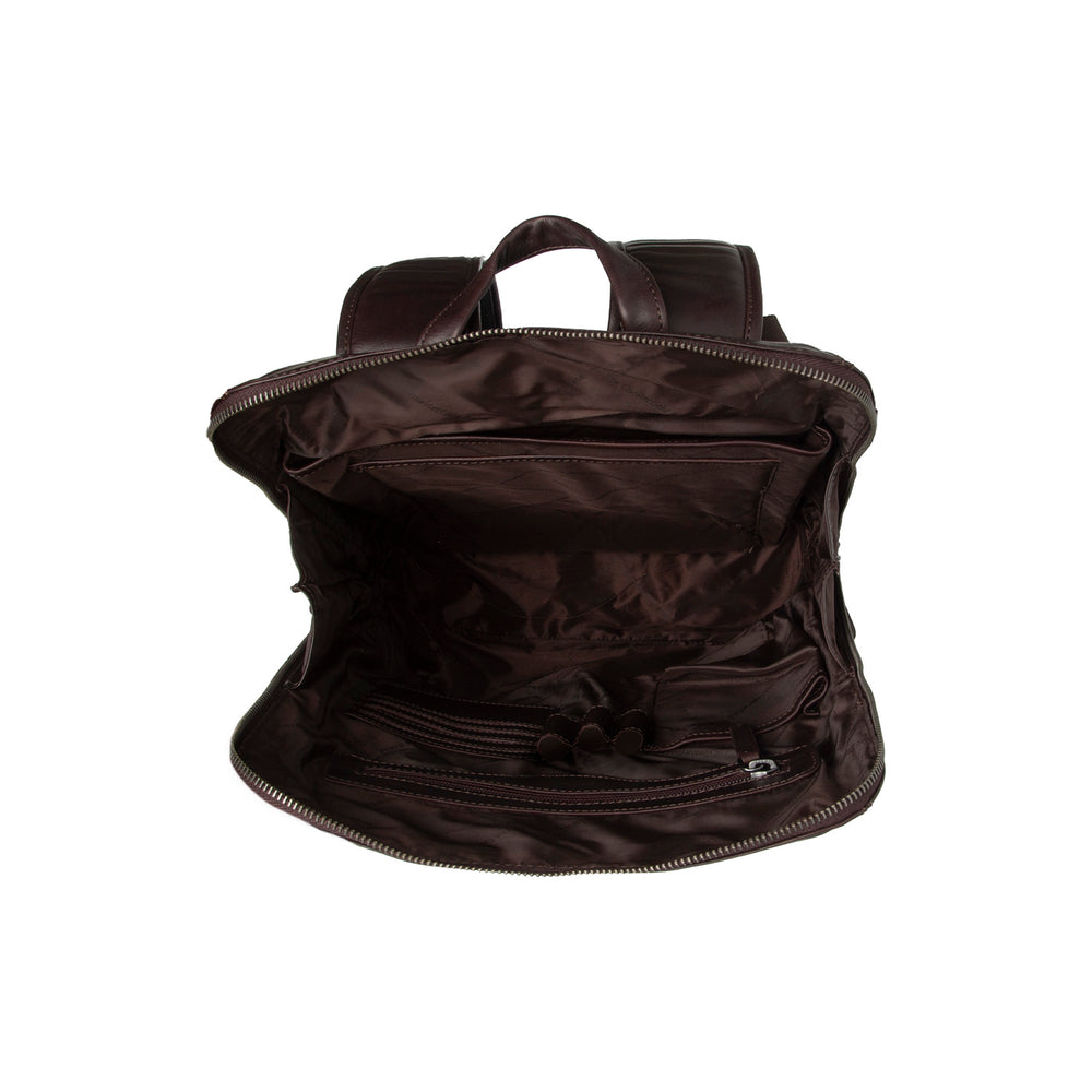 Leather Laptop Backpack Brown Filmore