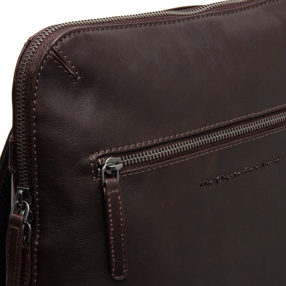 Leather Laptop Backpack Brown Filmore