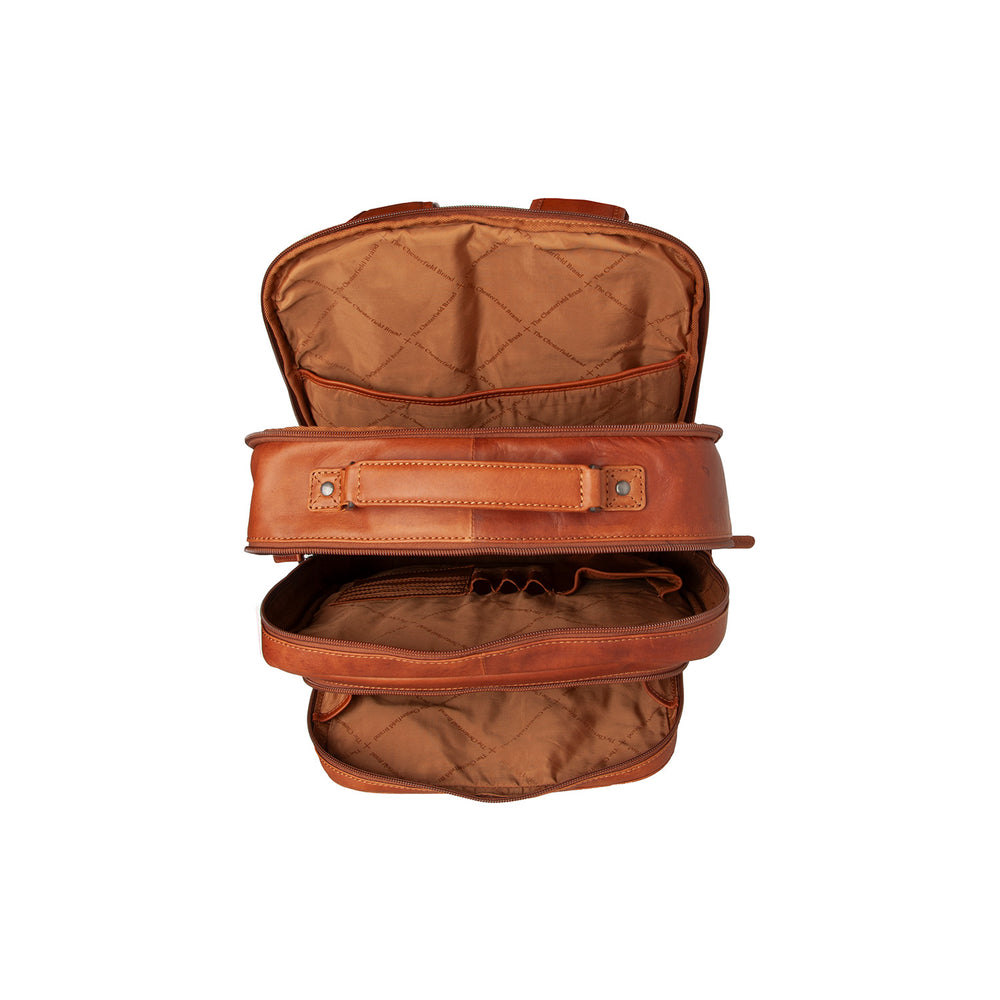 Leather Laptop Backpack Cognac Lennox