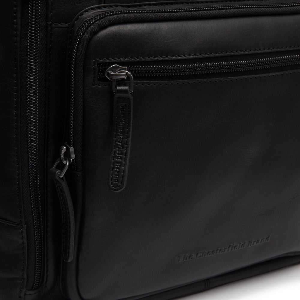 Sac à Dos Ordinateur en Cuir Noir Calden