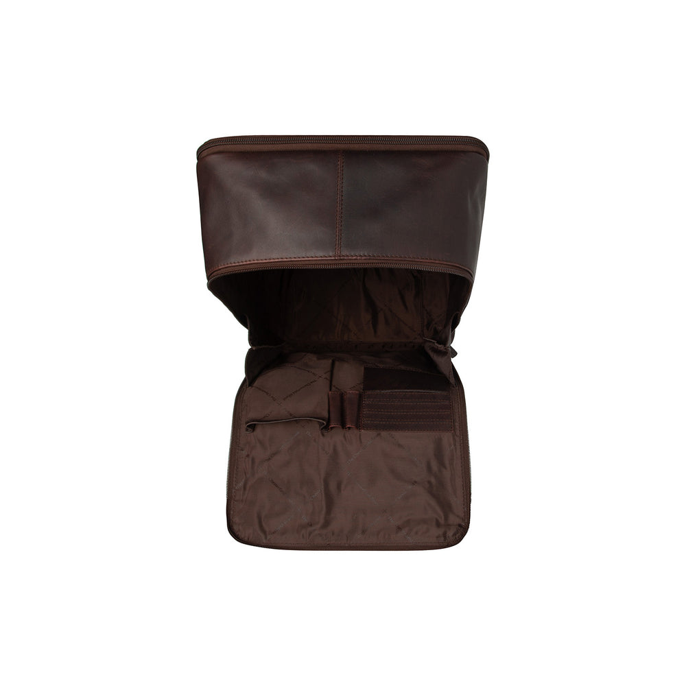 Sac à Dos Ordinateur en Cuir Marron Calden