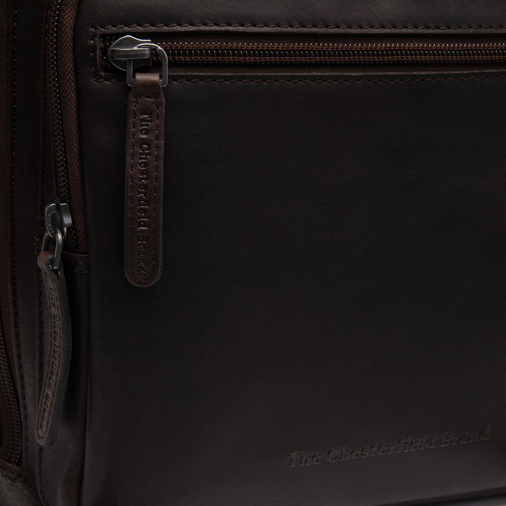 Sac à Dos Ordinateur en Cuir Marron Calden