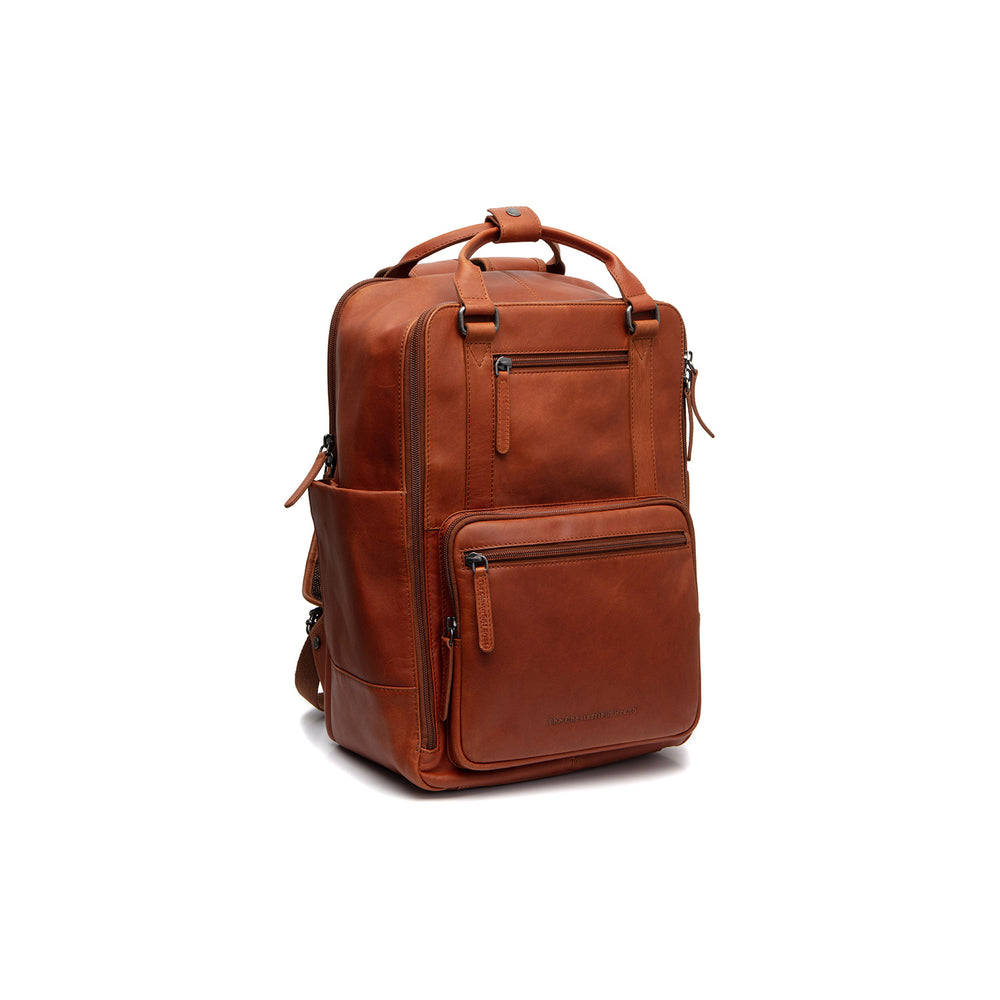 Leder Laptop Rucksack Cognac Calden