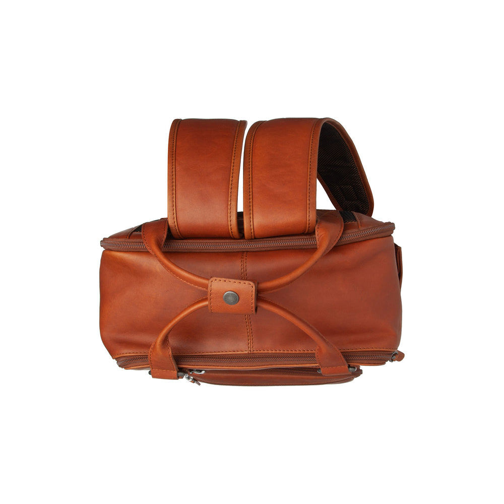 Leder Laptop Rucksack Cognac Calden